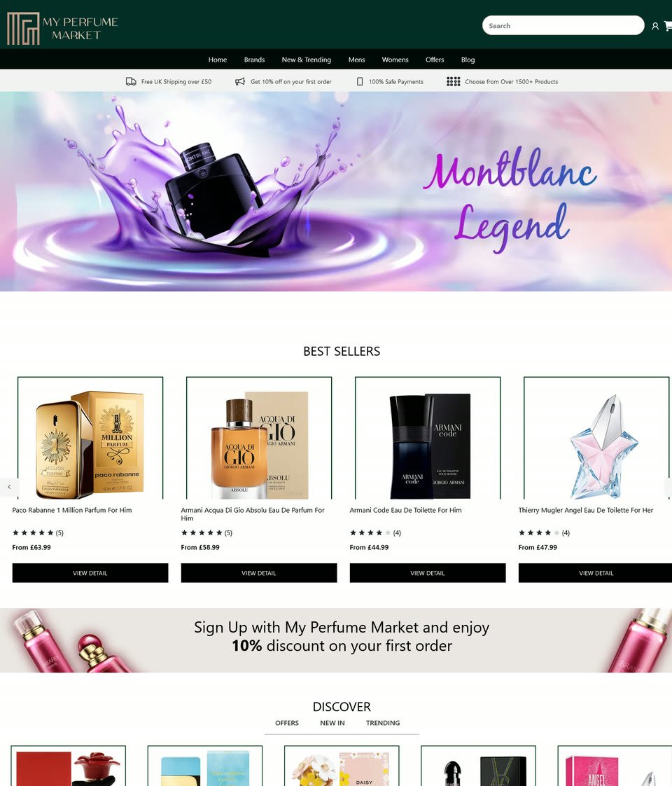 My Perfume Market website