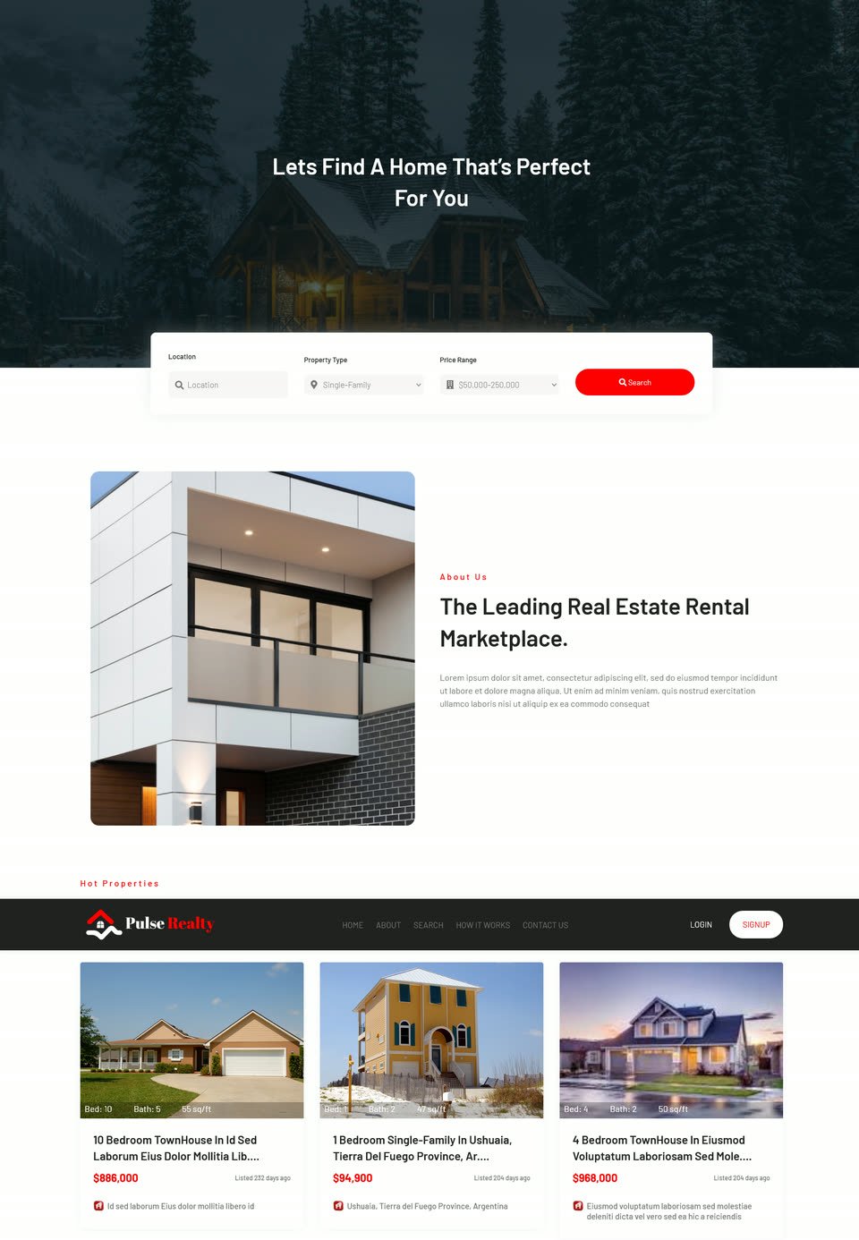 Pulse Realty website